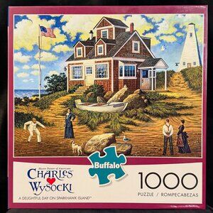 Charles Wysocki 1000 Pc Jigsaw Puzzle "A Delightful Day On Sparkhawk Island"